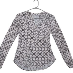 Timing Black & White Patterned Blouse